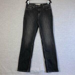 Denver Hayes Classic Jeans Mens 30W Black Denim Straight Leg Factory Fade